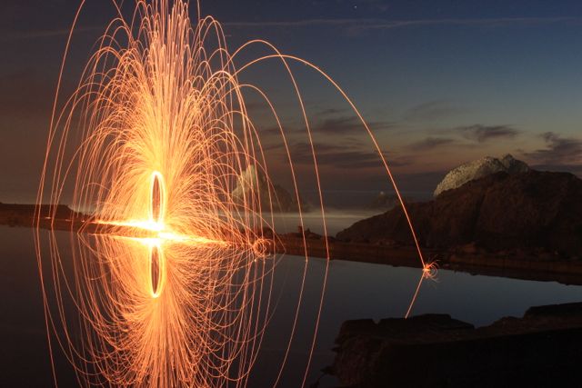Spinning Steel Wool